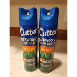 Cutter Backwoods Insect Repellent Lot of 2 Mosquito Sweat Resistant 25% DEET New